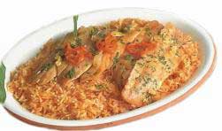 Harengs a la tomate et riz